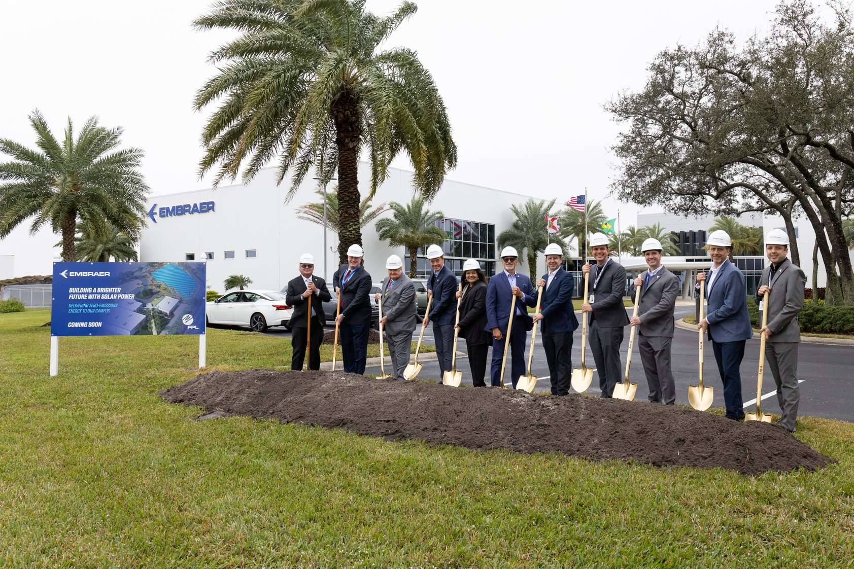 Embraer lança maior projeto solar em sede de Melbourne